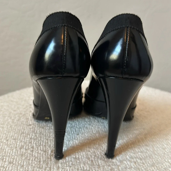 Vintage Prada Pointed Toe Metal Bow Heels Size 38 - Picture 5 of 9